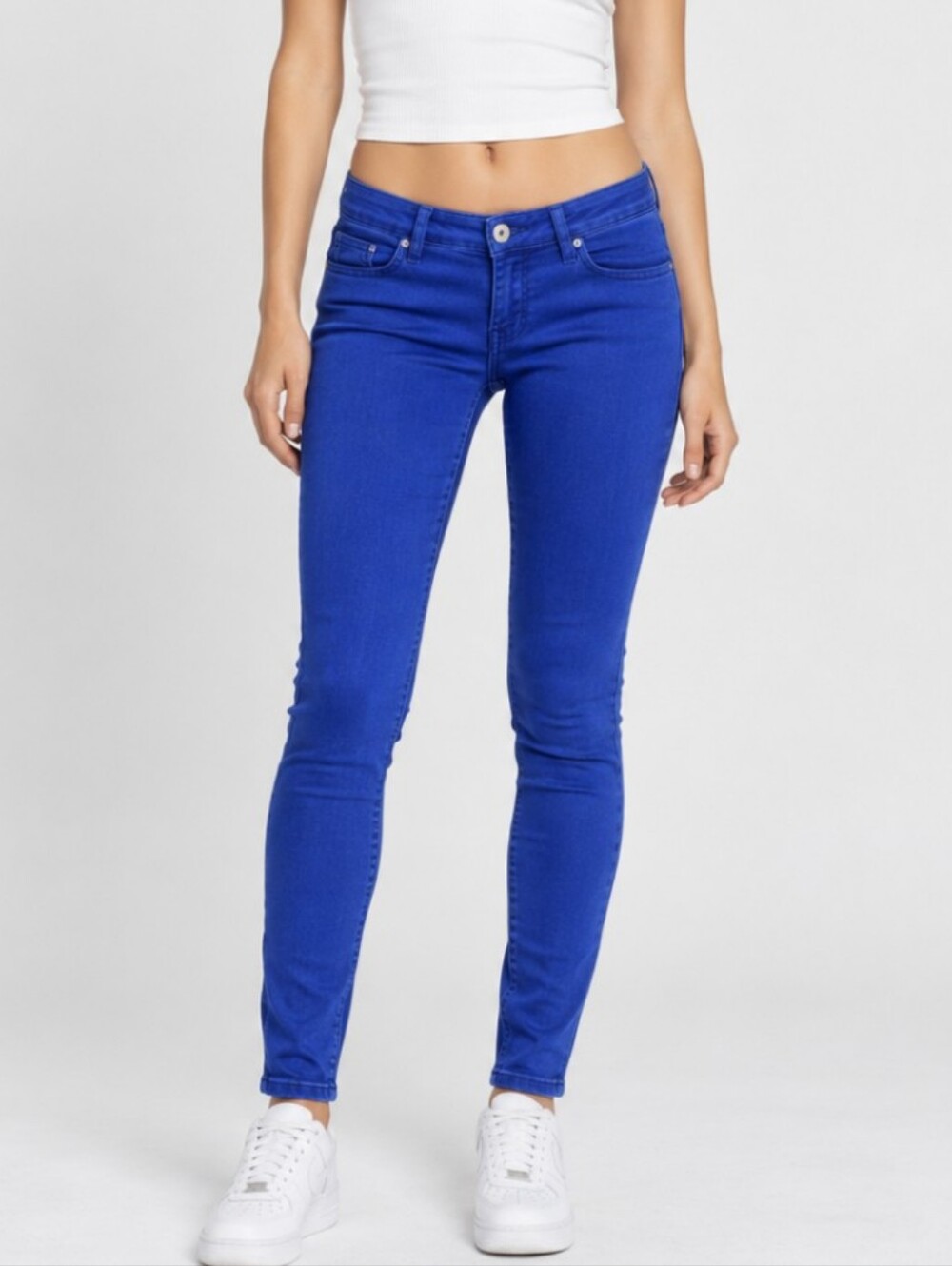 Guess NWT 24 Brittney Skinny Jeans Slim Fit Royal Blue Y2K
